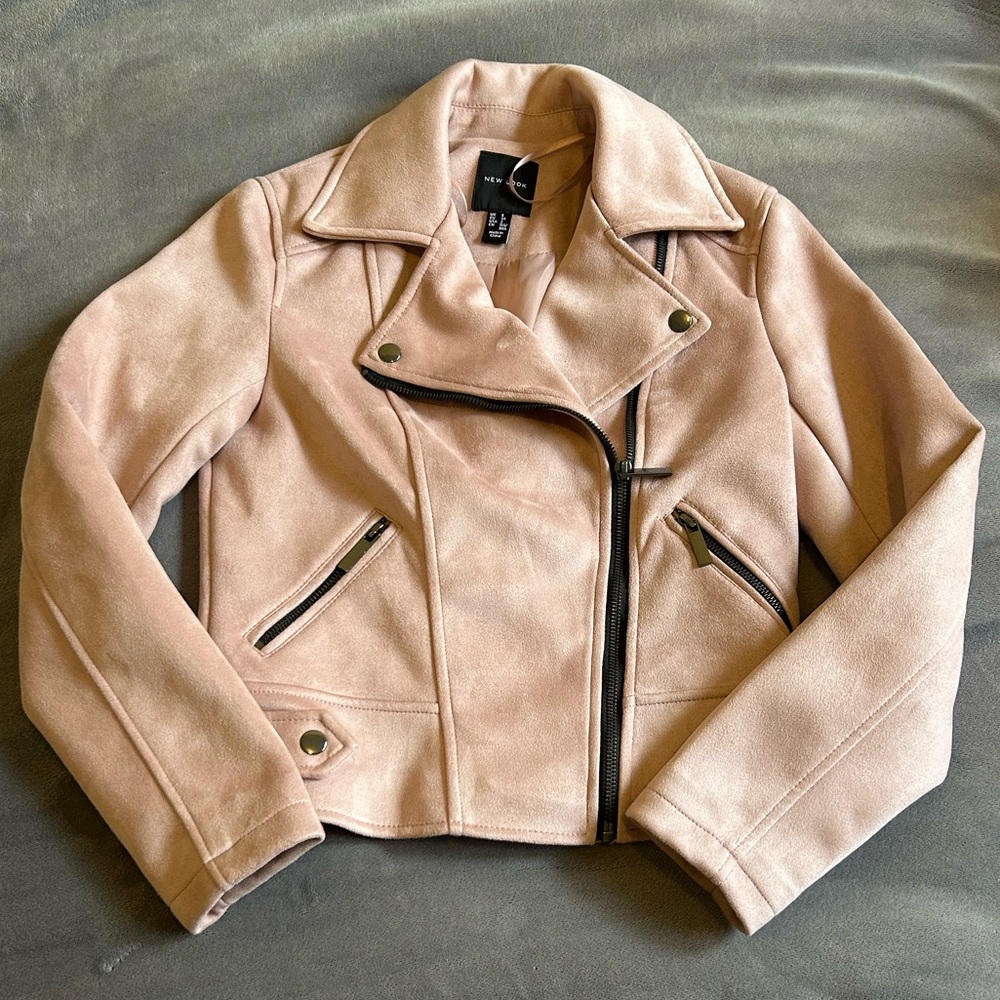 New Look Blush Faux Suede Jacket